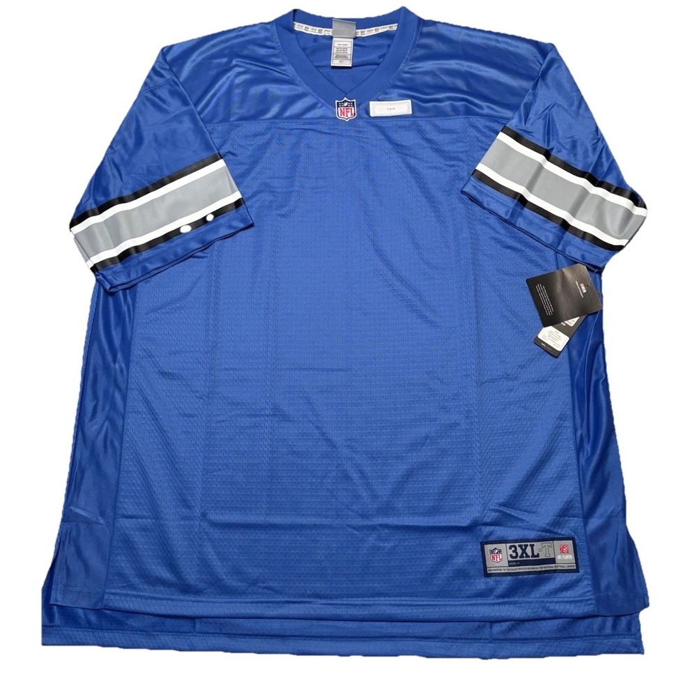 NFL Pro Line Jersey Detroit Lions Men 3XL-T Blue Blank Customize Football NWT
